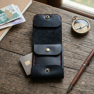 Top Grain Leather Compact <b>Wallet</b> – Premium Handcrafted Men's Slim Leather <b>Wallet</b> with Card Slider - Product Image 4
