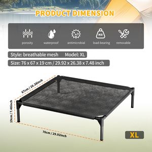 Cuccia per Animali Domestici XL in Rete con Ventilazione e Dissipazione del Calore, Struttura Stabile e Durevole, Ideale per l'Autunno, per Cani di Taglia Piccola e Media - Product Image 1
