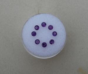 พลอยอะเมทิสต์ธรรมชาติทรงกลมเจียระไน 8 เม็ด ขนาด 3 มม. แต่ละเม็ด รับรองโดยบุคคลที่สาม สีเขียว สำหรับทำเครื่องประดับ - Product Image 3