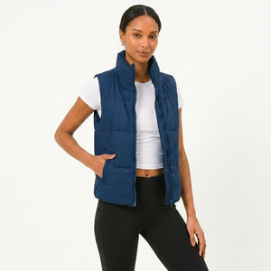 <b>Women</b> Puffer <b>Vest</b> Water Resistant Quilted <b>Vest</b> Warm Insulated Material Lightweight Comfortable <b>Winter</b> Outdoor Wear OEM - Product Image 5