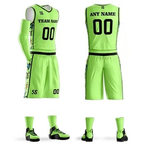 Custom Polyester <b>Basketball</b> <b>Jersey</b> Set Wholesale Adult Child <b>Kids</b> College <b>Basketball</b> Shirts Shorts Digital Sublimation Printing - Product Image 4