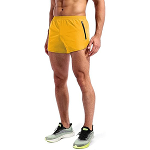 Pantalones Cortos Deportivos Amarillos para Hombre, de Secado Rápido, Ligeros, para Gimnasio, con Bolsillo con Cremallera para Teléfono - Product Image 5