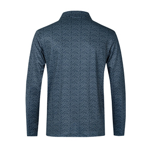 Camiseta polo casual para hombre, corte ajustado, transpirable, con contraste de color sólido, impresión personalizada, OEM, marca privada - Product Image 2