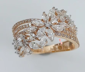 Elegant Yellow 22k <b>Gold</b> Plated Women's <b>Ring</b> Prong Setting Trendy Engagement Jewelry Radiant Glossy Finish Sophisticated Fashion - Product Image 3