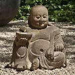 Statue de Bouddha moderne en pierre naturelle, sculpture en grès pour jardin, villa, parc, décoration extérieure, fabriquée en Inde, service après-vente - Product Image 3