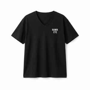 Women's Black V-Neck Short Sleeve T-Shirt Loose Fit 100% Cotton Casual Jersey Print Logo <b>Top</b> - Product Image 6