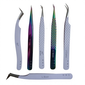 Pince à épiler TEEJAY en acier inoxydable blanc brillant pour extensions de cils, pointe ultra fine, 12,5 cm, idéale pour isoler et prélever les cils - Product Image 6
