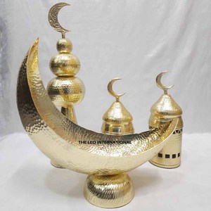 ชุดตกแต่งโต๊ะงานเลี้ยงสำหรับเทศกาลรอมฎอน อีด และฮัจญ์ ดีไซน์โดดเด่นเคลือบทอง ใช้งานได้หลากหลาย ตกแต่งโต๊ะอย่างหรูหรา - Product Image 1