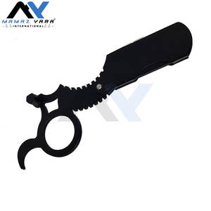 Rasoir à Lame Droite Professionnel avec Poignée à Insertion par le Doigt pour Barbier – Outil de Toilettage pour la Mise en Forme de la Barbe et un Rasage Précis - Product Image 3