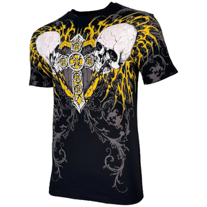 T-shirt à col rond pour homme, coupe classique, tricoté uni, 100 % polyester, séchage rapide, anti-boulochage, respirant, infroissable, effet lavé - Product Image 4