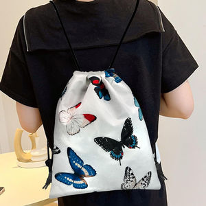 Wholesale Polyester <b>Backpacks</b> Draw String Bag Custom Logo Waterproof Nylon <b>Drawstring</b> Bags With Sports <b>Drawstring</b> Bags - Product Image 2