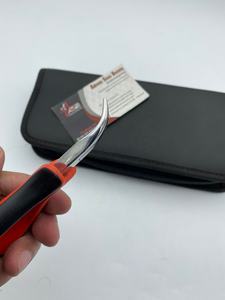 Alicates de extensión de cabello con punta I de acero inoxidable negro y rojo de alta calidad al por mayor para extensiones de cabello humano - Product Image 3