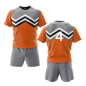 Uniformes de Rugby Transpirables en Color Sólido, Uniformes de Fútbol Rugby con Impresión Personalizada en Venta Online - Product Image 1