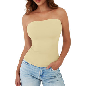 Custom Color Women's Tube Top Moisture Wicking Everyday Outdoor Wear Top 100% Polyester Blend <b>Material</b> Women's Tube Top - Product Image 4