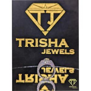 Bague VVS Moissanite Diamant Sertie de Pierres en Argent Sterling 925, Bijou de Luxe Hip Hop Bling Statement par Trisha Jewels - Product Image 6