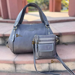 Conjunto de bolso tote y bandolera de cuero genuino, dos elegantes bolsos en oferta, los últimos diseños de bolsos para mujer de uso múltiple. - Product Image 1