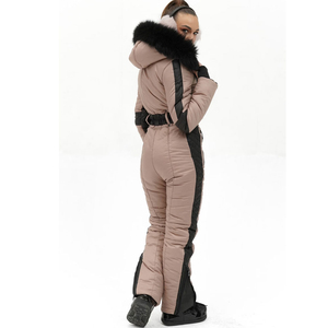 ชุดสกีผู้หญิงแบบมีฮู้ดสำหรับฤดูหนาว ราคาประหยัด ผ้าซอฟต์เชลล์ Polartec กันน้ำ ระบายอากาศ กันลม เป็นมิตรกับสิ่งแวดล้อม พร้อมฉนวนกันความร้อน Thinsulate - Product Image 2