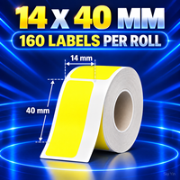Étiquettes laser, rouleaux d'autocollants thermiques couleur, papier transparent 12 mm 14 mm 15 mm pour étiqueteuse D30 D35 Q30 Q30S, autocollants adhésifs