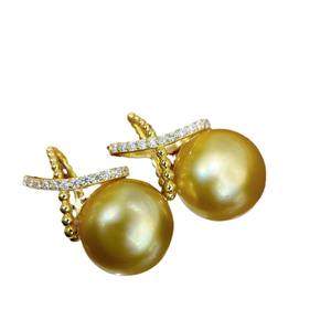 Pendientes de Plata de Ley S925 de Lujo Ligero con Perlas Naturales Redondas de 11-10 mm, Impecables, Perfectos para Primavera y Verano, Nuevo Producto - Product Image 5