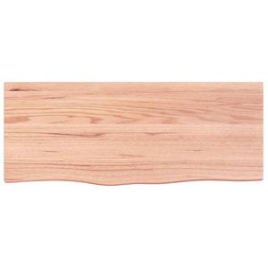 Mueble de Baño de Madera Maciza Marrón Claro, 39.4"x15.7"x(0.8"-1.6") con Encimera y Tratamiento de Luz - Product Image 3