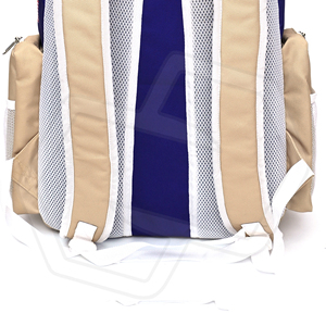 Custom Print Letter Print Best <b>Backpack</b> Beige Blue Zipper Closure Soft Handle Unisex Casual Style Waterproof Durable <b>Nylon</b> - Product Image 5