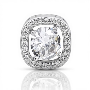 Boucles d'oreilles en argent sterling 925 avec moissanite, bijoux élégants et tendance pour femmes, pour l'Europe et l'Amérique - Product Image 1