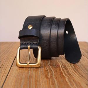 Cinturones de Cuero de Búfalo Auténtico Hechos a Mano con Hebilla Metálica Rectangular, Cinturones Formales y Accesorios de Estilo Vintage para Hombre - Product Image 6