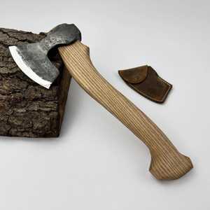 Hacha de Construcción con Cabeza de Acero Forjado y Mango de Madera, Herramienta para Partir Leña - Product Image 4