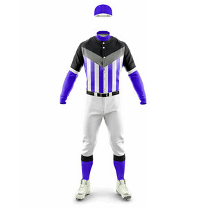 High Quality Unisex Long Sleeve Button Up Jersey with Pant Multi Color Design Sportswear Club Uniform <b>Baseball</b> Sports Uniform - Product Image 2