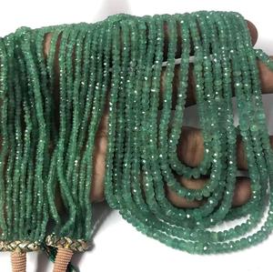 Cuentas facetadas redondas de esmeralda verde, cuentas sueltas para la fabricación de joyería - Product Image 6