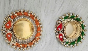 Portavelas Multicolor Hecho a Mano: Decoración para el Hogar de Diwali, Decoración Festiva - Product Image 2