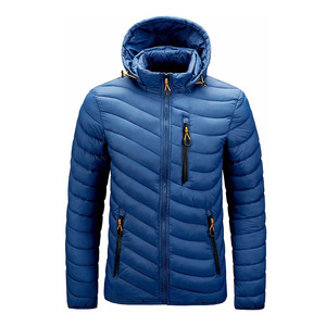 Veste décontractée pour homme, hiver, légère, respirante, nylon/polyester, logo tricoté sur le devant, prête pour les voyages - Product Image 1
