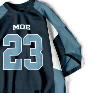 Maillot de football américain 2026 à manches raglan pour homme, coupe ample et oversize, color block, maille respirante, style hip-hop streetwear, maillot de sport - Product Image 5