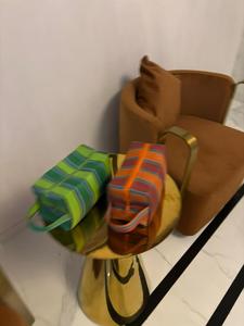 Sac à provisions en nylon réutilisable écologique RPET avec fermeture éclair rayée Handloom tissé sacs de plage en plastique recyclé fabriqué en Inde - Product Image 2