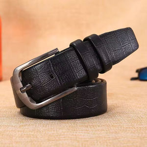 Cinturón de Cuero Vacuno Genuino de Alta Calidad para Hombre, 3.8 cm, con Hebilla de Latón de Diseño de Lujo - Product Image 2