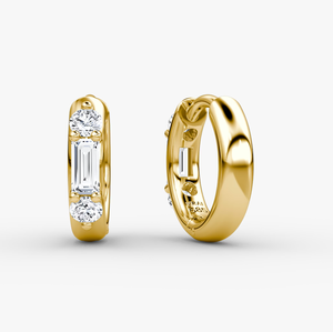<b>Hoops</b> Earrings Diamond Earrings Gold and <b>Silver</b> Earrings Natural and Lab Grown Diamonds Earrings <b>Hoops</b> Fine Jewelry for Women - Product Image 5