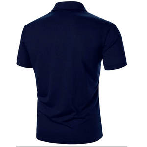 T-shirts de golf pour hommes de qualité supérieure, tricotés 100 % coton, à manches courtes, imprimés, anti-plis, couleur personnalisable - Product Image 3
