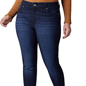 <b>Stretch</b> Women <b>Denim</b> Pants High Waist Fade Resistant Custom Logo OEM Service Outdoor Wear Moisture Wicking Women <b>Denim</b> Pants - Product Image 3
