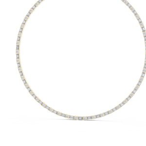 Collar de Eternidad Único en Oro Amarillo de 18 Quilates con Baño de Rodio y Diamantes Cultivados en Laboratorio Certificados para Fiestas, Bodas y Eventos Glamurosos - Product Image 2