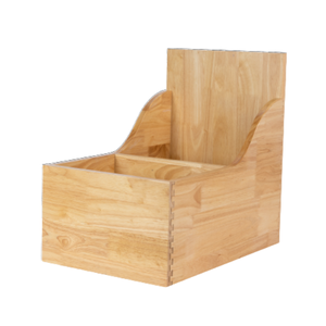 Corbeille à déchets coulissante en bois massif pour meuble de cuisine – Organisateur de rangement pour poubelle coulissante pour design de cuisine moderne - Product Image 1