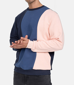Pull tricoté à col rond pour homme, coupe classique, style décontracté, color block, pour l'automne, design personnalisé OEM - Product Image 1