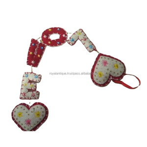 Tissu de noël suspendus ornements brodés à la main intérieur maison jardin décor prix réduit fournitures de décoration de noël - Product Image 2