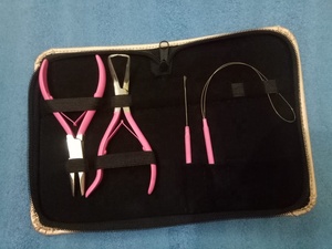 Kit d'outils d'extension de cheveux en acier inoxydable de haute qualité, équipement professionnel de salon pour l'installation d'extensions de cheveux - Product Image 4