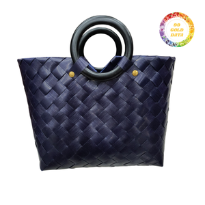 Cesta portátil de plástico tejido para frutas y alimentos, ideal para la playa, del fabricante - Product Image 1