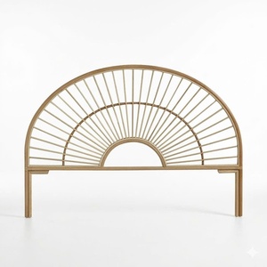 Tête de lit en rotin naturel, tête de lit courbée, têtes de lit décoratives pour chambre d'enfants et d'adultes - Product Image 5