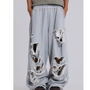 Pantalon de jogging cargo oversize pour homme, multipoches, en molleton, streetwear, ample, en coton, avec logo personnalisé - Product Image 2