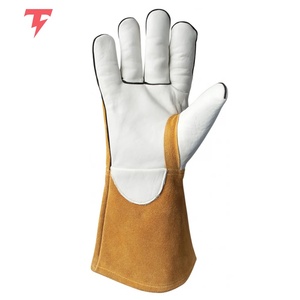 Guantes de Soldadura de Cuero Resistentes al Agua, Transpirables, con Forro de Algodón, Protección Contra Salpicaduras de Metal Fundido, para Uso TIG, Venta al Por Mayor - Product Image 2