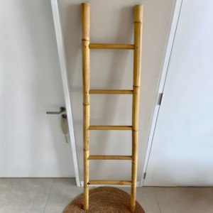 Multi purpose <b>ladder</b> for blanket towel bathroom bedroom organizer eco-friendly natural bamboo <b>ladders</b> - Product Image 6