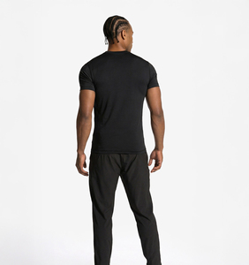 Camiseta casual elástica de corte ajustado para hombre, tela transpirable, cómoda, elegante, para uso diario, ropa para gimnasio y fitness. - Product Image 2
