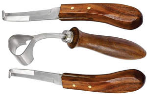 Nuevas Herramientas de Herrador: Cuchillo para Pezuñas de Caballo de Acero Inoxidable con Mango de Madera, Personalizado OEM, Cuchillos para Pezuñas de Última Generación con Corte Afilado - Product Image 6
